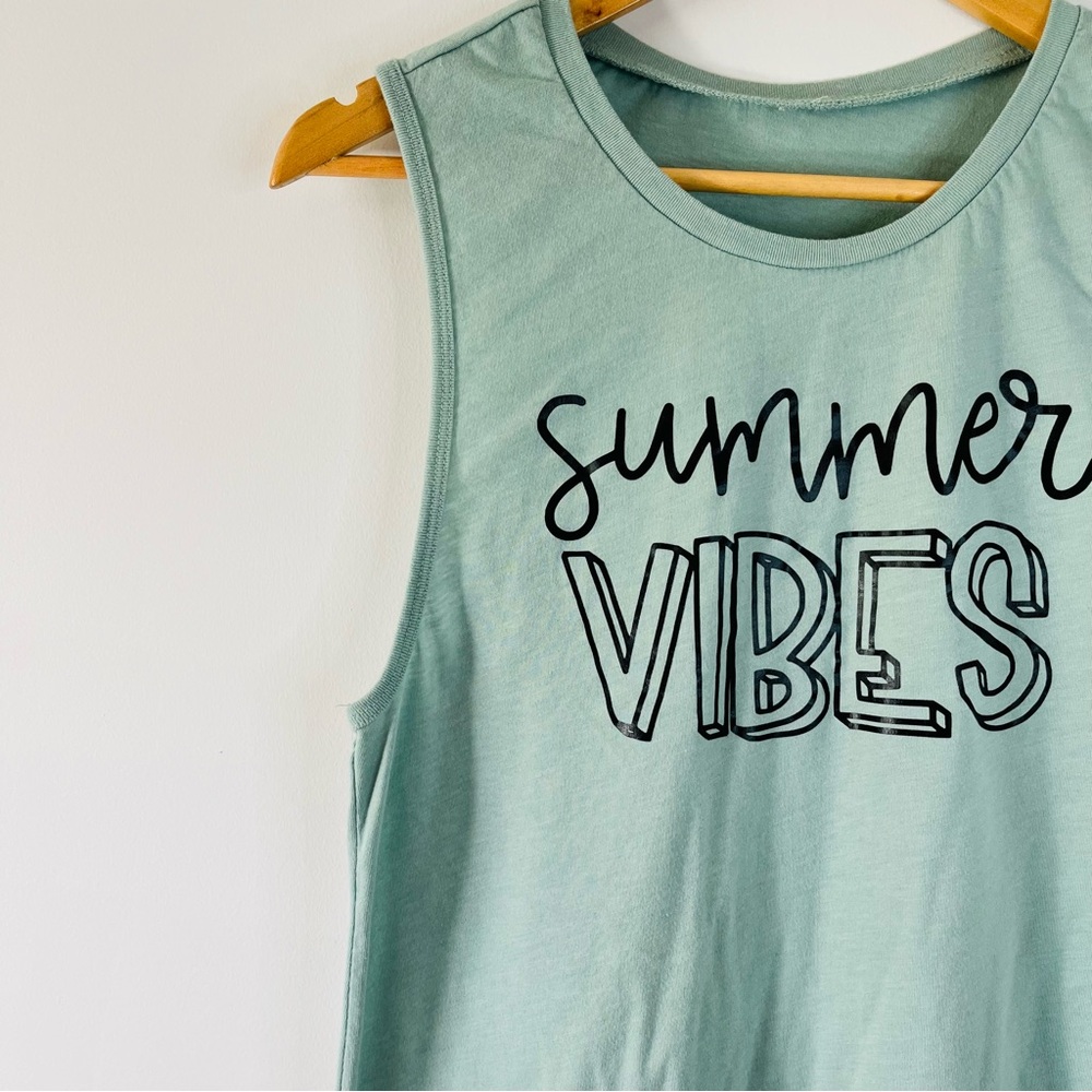 Women’s Bella Canvas Summer Vibes Graphic Muscle Tank Size M